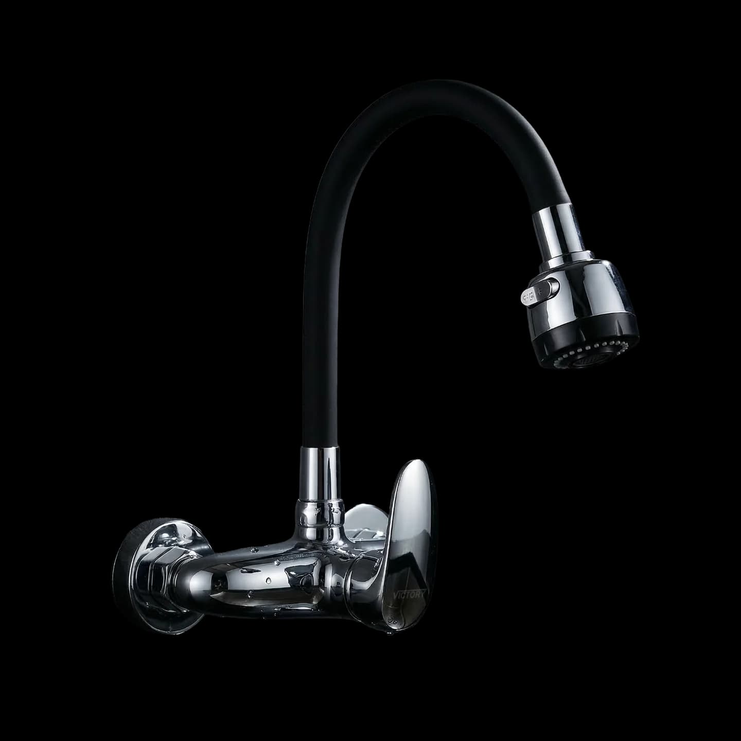 MONOCOMANDO MEZCLADOR LAVAPLATOS PARED EJE 6 CUELLO NEGRO MASTER