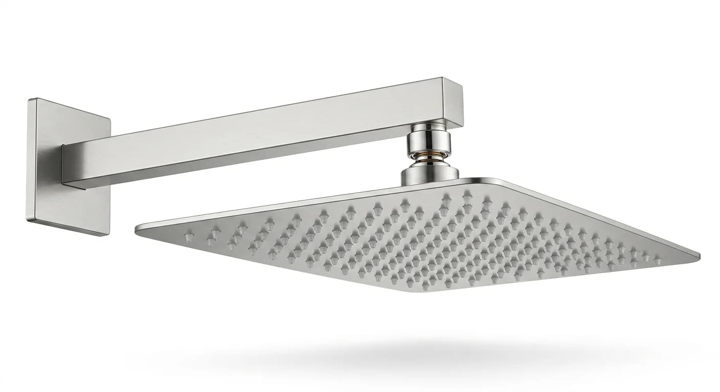 REGADERA DE DUCHA CABEZA DE 20X20 BRAZO DE 35 CM LATON PESADO