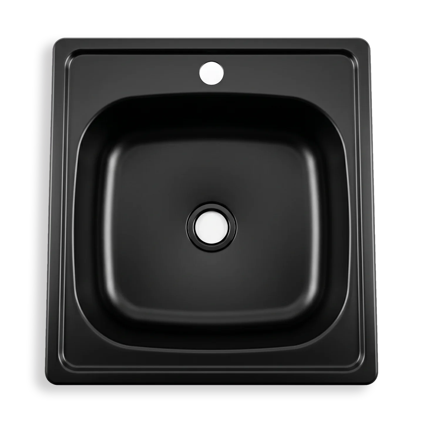 FREGADERO GRAFITO COLOR NEGRO DE 500X450X160MM ACERO INOXIDABLE INCLUYE SIFON Y SOPAPA