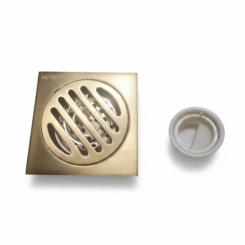 REJILLA DE PISO 10 X 10 ORO CON TAPA OLORES ORO VIEJO