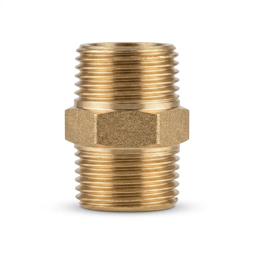 NIPLE HEXAGONAL DE BRONCE DE 1/2