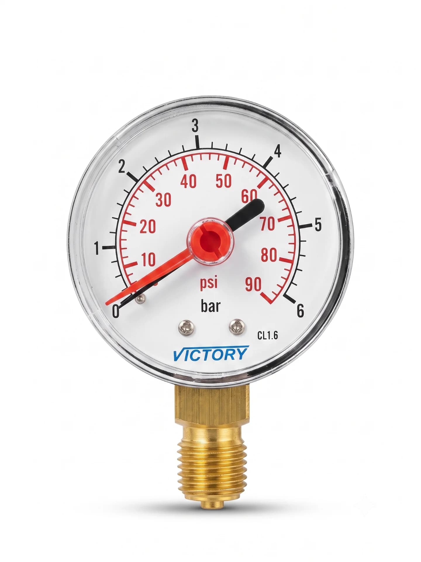 MANOMETRO 1/4 BSP 53MM DESDE 6 BARES HASTA 16 BARES