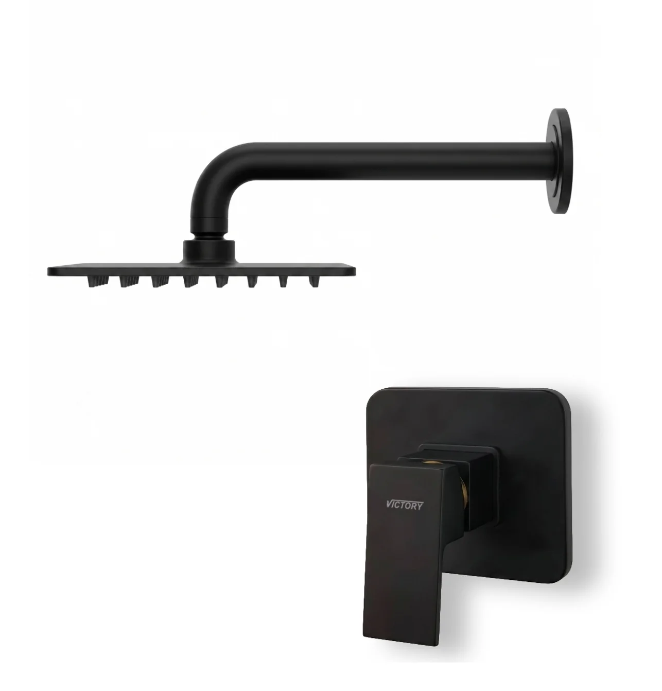 MONOMANDO DUCHA EMBUTIR NEGRO/ORO FIRENZE