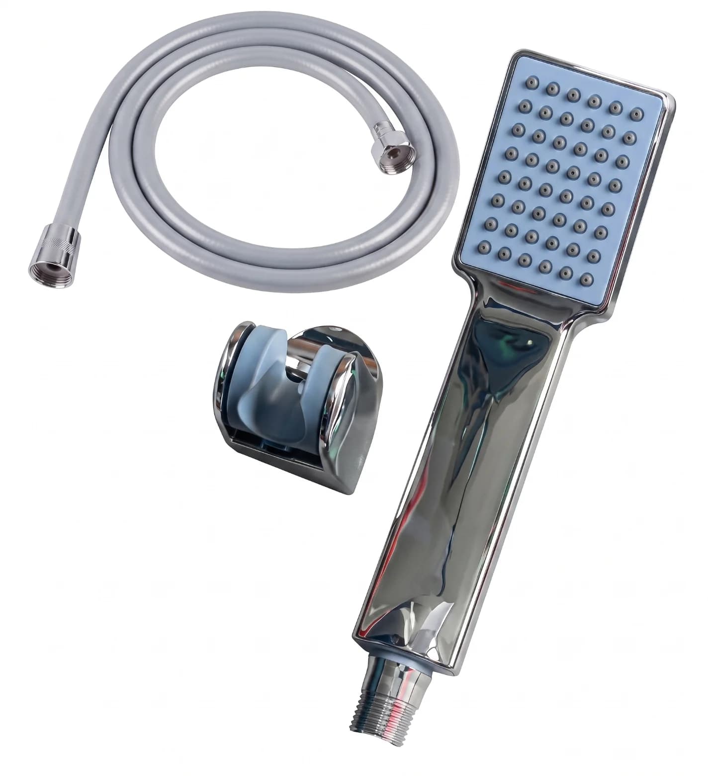 REGADERA DE DUCHA TELEFONO BLISTER CON FLEXIBLE Y SOPORTE